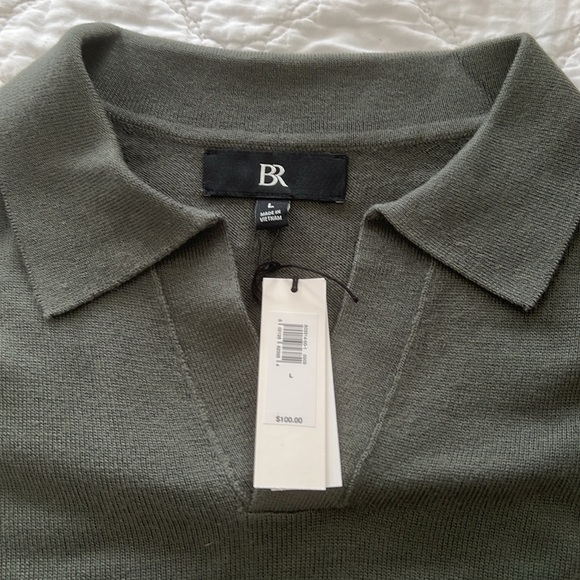Banana Republic Men’s Merino Sweater Polo in green. BRAND NEW!! - Picture 2 of 3